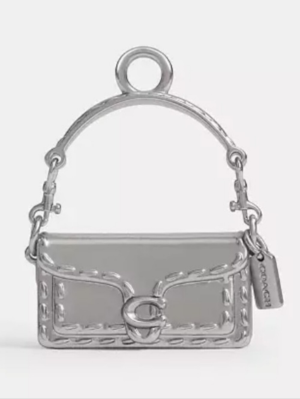 Coach Silver Small Tabby Shoe Charm